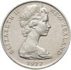 Новая Зеландия 20 центов (cents) 1977 Молодая королева, Аукцион: Monetnik за 315 RUB