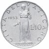 Ватикан 10 лир (lire) 1953, Аукцион: Monetnik за 305 RUB