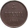 5 пенни (pennia) 1911, Аукцион: Monetnik за 330 RUB