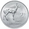 Замбия 2 шиллинга (shillings) 1966, Аукцион: Monetnik за 933 RUB