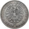 Германская Империя (Бавария) 5 марок (mark) 1876, Аукцион: Monetnik за 11 800 
