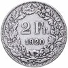Швейцария 2 франка (francs) 1920, Аукцион: Monetnik за 1 265 RUB