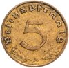 Германия - Третий рейх 5 рейхспфеннигов 1938 "A", Аукцион: Monetnik за 500 RUB