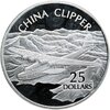 Соломоновы Острова 25 долларов (dollars) 2003 Proof "Самолёты - Мартин M-130 «Чайна клиппер» (China Clipper)", Аукцион: Monetnik за 3 276 RUB
