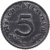 Германия, Третий рейх 5 рейхспфеннигов (reichspfennig) 1943, знак монетного двора: "G" - Карлсруэ, Аукцион: Monetnik за 150 RUB