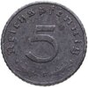 Германия, Третий рейх 5 рейхспфеннигов (reichspfennig) 1943, знак монетного двора: "F" - Штутгарт, Аукцион: Monetnik за 210 RUB