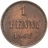 1 пенни (penny) 1908 Российская Финляндия, Аукцион: Monetnik за 910 RUB