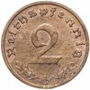 Германия (Третий рейх)  2 рейхспфеннига (reichspfennig) 1938 знак монетного двора: "A" - Берлин, Аукцион: Monetnik за 550 RUB