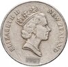 Новая Зеландия 20 центов (cents) 1987-1989 Королева средних лет, Аукцион: Monetnik за 270 