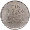 Швейцария 5 франков (francs) 1974  100 лет Конституции, Аукцион: Monetnik за 990 RUB