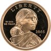 США 1 dollar (доллар) 2005 "Sacagawea dollar - Сакагавея доллар", Аукцион: Monetnik за 912 RUB