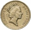 Великобритания 1 фунт (pound) 1989 Репейник в короне, Аукцион: Monetnik за 570 
