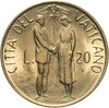 Ватикан 20 лир (lire) 1982, Аукцион: Monetnik за 410 RUB