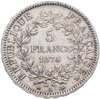 Франция 5 франков (francs) 1875, Аукцион: Monetnik за 3 424 