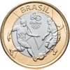 Бразилия 1 реал 2015 "XXXI летние Олимпийские Игры в Рио-де-Жанейро 2016 - Футбол", Аукцион: Monetnik за 566 