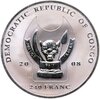 Конго (ДРК) 240 франков (francs) 2008. Большая пятёрка Африки - Носорог, в футляре с сертификатом, Аукцион: Monetnik за 6 370 RUB