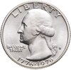 США 25 центов (квотер, 1/4 доллара, quarter dollar) 1976 "200 лет независимости США (барабанщик)", знак монетного двора "S" - Сан-Франциско, Аукцион: Monetnik за 1 480 