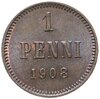 Финляндия 1 пенни (penny) 1908, Аукцион: Monetnik за 1 445 