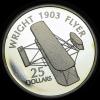 Соломоновы о-ва. 25 долларов. 2003. Первый самолет братьев Райт. Серебро. Унция. С рубля., Аукцион: NewAuction от 2 RUB