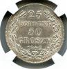 25 копеек 50 грошей (Святой Георгий без плаща. Биткин R. Редкая в подобной сохранности! В слабе NGC), Аукцион: Numizrus от 160 000 RUB