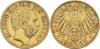 SACHSEN, KÖNIGREICHAlbert, 1873-1902 10 Mark 1891. J. 263 Sehr schön, Аукцион: Dr. Busso Peus Nachf. от 160 EUR