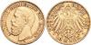 BADEN, GROSSHERZOGTUMFriedrich I., 1856-1907 10 Mark 1891. J. 188 Sehr schön, Аукцион: Dr. Busso Peus Nachf. от 140 EUR