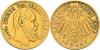 WÜRTTEMBERG, KÖNIGREICHKarl, 1864-1891 10 Mark 1890. J. 294 Sehr schön, Аукцион: Dr. Busso Peus Nachf. от 300 EUR