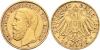 BADEN, GROSSHERZOGTUMFriedrich I., 1856-1907 10 Mark 1891. J. 188 Sehr schön, Аукцион: Dr. Busso Peus Nachf. от 160 EUR