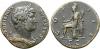 Hadrian Æ Sestertius. Rome, AD 125-128. HADRIANVS AVGVSTVS, laureate and draped bust right / COS III, Roma seated left on cuirass, holding Victory and, Аукцион: Roma Numismatics от 416 GBP