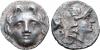 Pisidia, Selge AR Obol. Circa 350-300 BC. Facing gorgoneion / Helmeted head of Athena right; astragalos behind. SNG France 1934; SNG Copenhagen 246. 0, Аукцион: Roma Numismatics от 40 GBP
