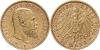 Germany - Empire - 20 Mark 1894, Gold, WILHELM II 1891–1918, WÜRTTEMBERG Head right. Rev. imperial eagle shield on breast.Fr. 38767.94 g. Almost, Аукцион: Schulman от 208 EUR