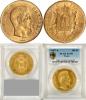FRANCE. 100 Francs, 1857-A. Louis Napoleon (1852-70). PCGS AU-58 Secure Holder.Fr-569; KM-786.1; Gad-1135. Minor rim tap at 10 o'clock obverse defines, Аукцион: Stack’s Bowers от 720 USD