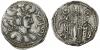 HUNNIC: Nezak Malka, ca. 630-711, AR drachm (3.99g), G-198, royal bust right, with bull's head crown // fire-altar & 2 attendants, wheel left & right, Аукцион: Stephen Album от 90 USD