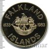 50 пенсов. Фолклендские острова, Аукцион: Wolmar VIP за 91 537 RUB
